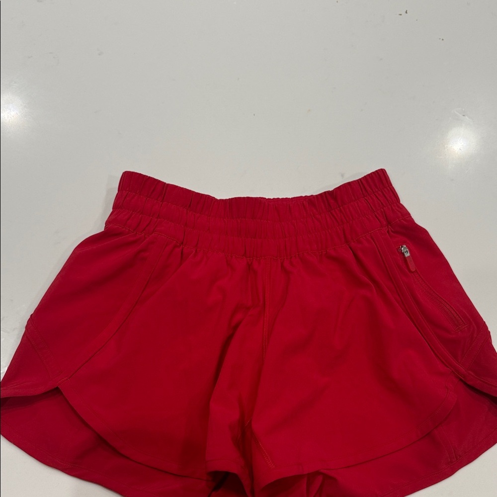 Lululemon Athletica Red Running Shorts